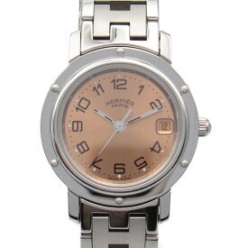 エルメス HERMES クリッパー 腕時計 時計 ステンレススチール レディース ピンク系 CL4.210 【中古】