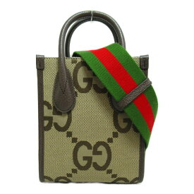 グッチ GUCCI ジャンボGG　2wayショルダー　バッグ 2wayショルダーバッグ バッグ GGキャンバス カーフ（牛革） レディース ベージュ系 / ブラウン系 699406 【中古】