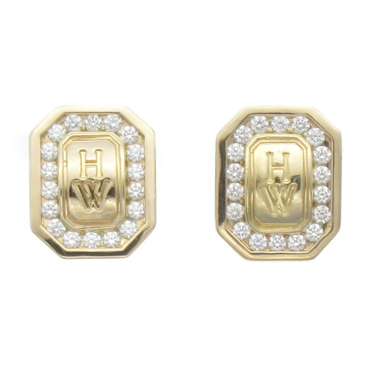 楽天市場】ハリーウィンストン HARRY WINSTON HWロゴ ダイヤ ピアス  