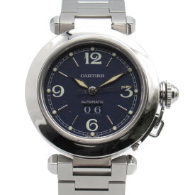 カルティエ CARTIER パシャC 腕時計 時計 ステンレススチール メンズ レディース ブルー系 W31047M7 【中古】