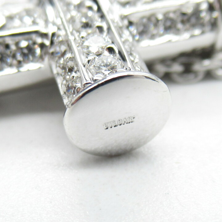 楽天市場】ブルガリ BVLGARI グリーククロス 3ロウ ダイヤ ネックレス  