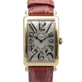 フランクミュラー FRANCK MULLER ロングアイランド 腕時計 時計 K18（イエローゴールド） レディース シルバー系 952QZ 【中古】