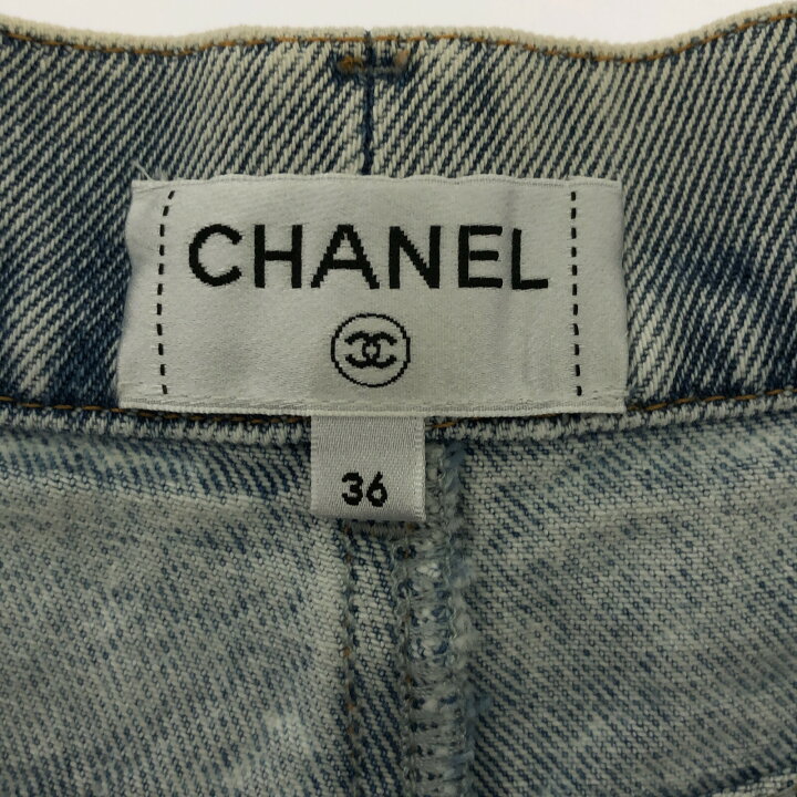 楽天市場】シャネル CHANEL ワイドパンツ デニムパンツ 衣料品 