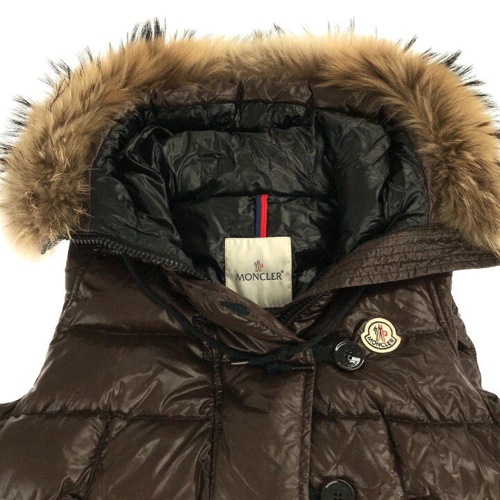 楽天市場】モンクレール MONCLER ダウンベスト・ファー付き ダウン 