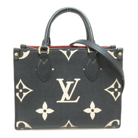 ルイ・ヴィトン LOUIS VUITTON オンザゴーPM　トートバッグ トートバッグ バッグ レザー モノグラム・アンプラント レディース ブラック系 M45659 【中古】