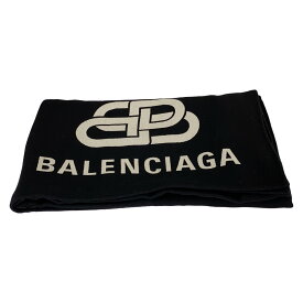 バレンシアガ BALENCIAGA マフラー マフラー 衣料品 ウール メンズ レディース ブラック系 575867320B01077 【中古】