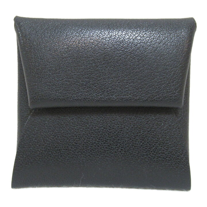 HERMES エルメス コインケース バスティア ブラック系 レザー 中古 