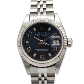 ロレックス ROLEX デイトジャスト A番 腕時計 時計 K18WG（ホワイトゴールド） ステンレススチール レディース ブルー系 BL/AR 79174 【中古】