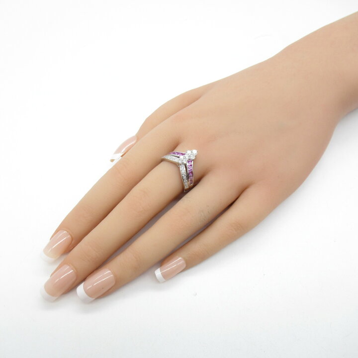 楽天市場】ジュエリー JEWELRY ピンクサファイア ダイヤモンド リング 