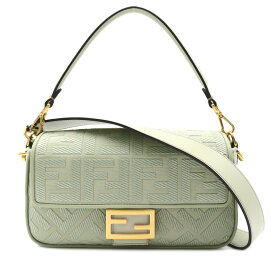 フェンディ FENDI マンマバケット 2wayショルダー 2wayショルダーバッグ バッグ キャンバス レザー レディース グリーン系 8BR600 【中古】