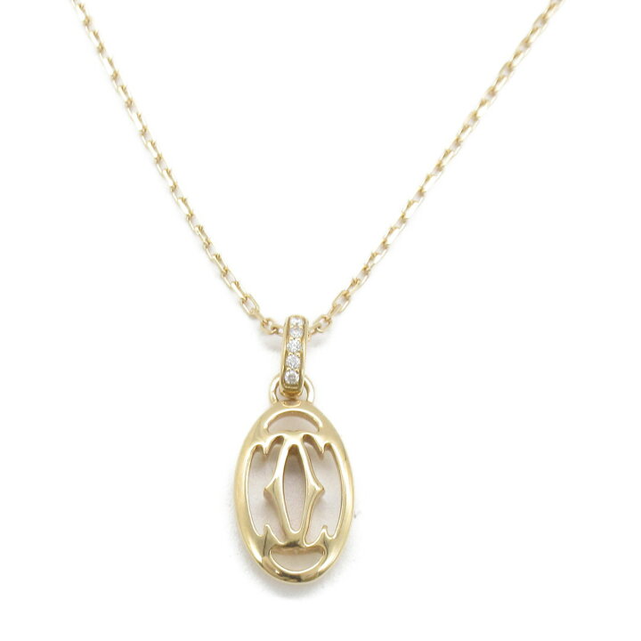 楽天市場】カルティエ CARTIER ロゴ ドゥーブルC ダイヤ ネックレス  