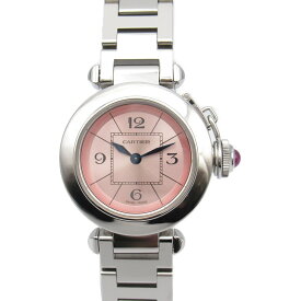 カルティエ CARTIER ミス パシャ 腕時計 時計 ステンレススチール レディース ピンク系 W3140008 【中古】