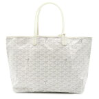 ゴヤール GOYARD サンルイPM トートバッグ バッグ PVCコーティングキャンバス レディース ホワイト系 【中古】