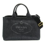 プラダ PRADA 2Wayカナパトート トートバッグ バッグ デニム レディース ブラック系 2Wayカナパトート 【中古】