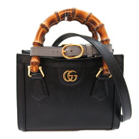 グッチ GUCCI ダイアナ　2wayショルダー バッグ 2wayショルダーバッグ バッグ レザー レディース ブラック系 702782 【中古】