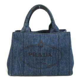 プラダ PRADA カナパトートバッグ トートバッグ バッグ デニム デニムブルー レディース ブルー系 【中古】