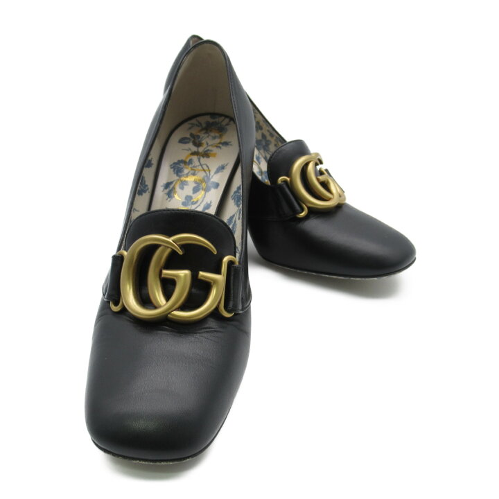 楽天市場】グッチ GUCCI GGマーモントチェンキヒール パンプス 靴  