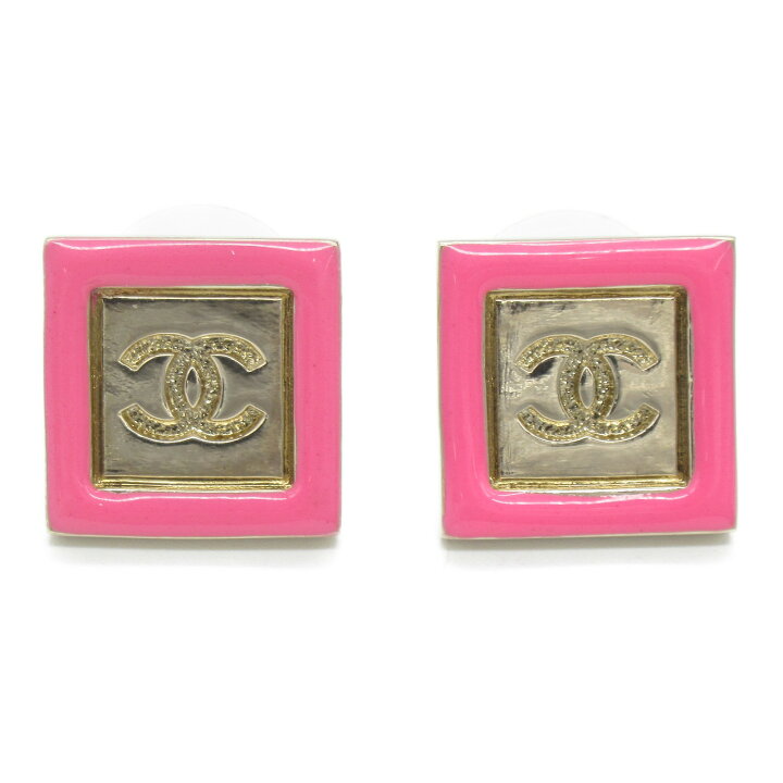 楽天市場】シャネル CHANEL ピアス ピンク スクエア B24C ピアス 