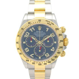 ロレックス ROLEX デイトナ ランダム番 腕時計 時計 K18（イエローゴールド） ステンレススチール メンズ ネイビー系 / ブルー系 116523 【中古】