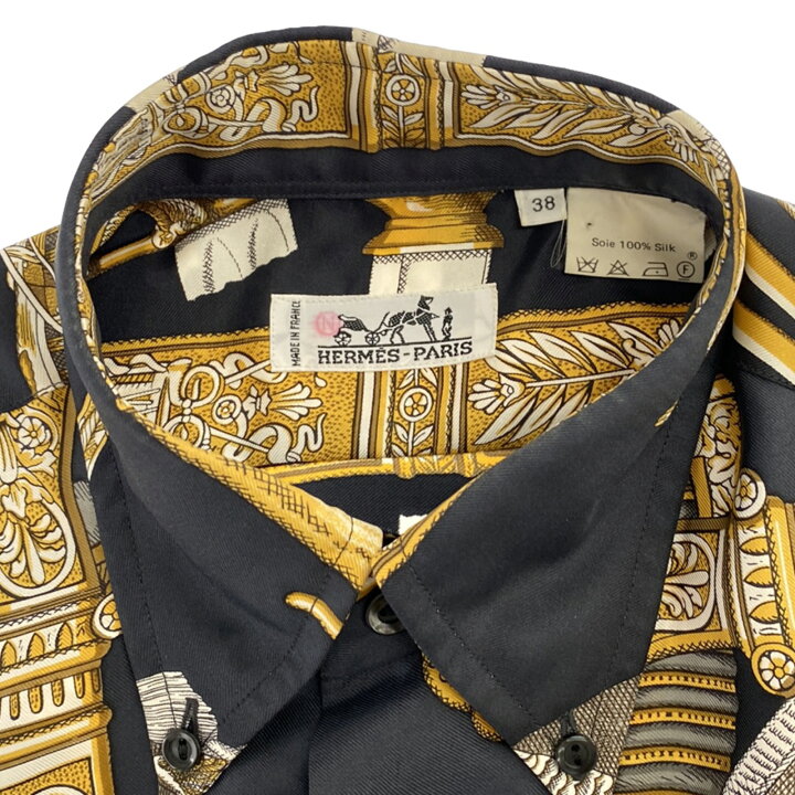 楽天市場】エルメス HERMES シルクシャツ soldes品 長袖シャツ 衣料品 