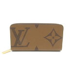 ルイ・ヴィトン LOUIS VUITTON ジッピー ウォレット ラウンド長財布 財布 PVCコーティングキャンバス モノグラム・ジャイアント メンズ レディース ブラウン系 M69353 【中古】