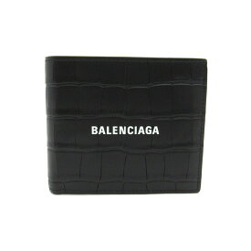 バレンシアガ BALENCIAGA 二つ折り財布 二つ折り財布 財布 型押しレザー メンズ ブラック系 5943151ROP31000 【新品】