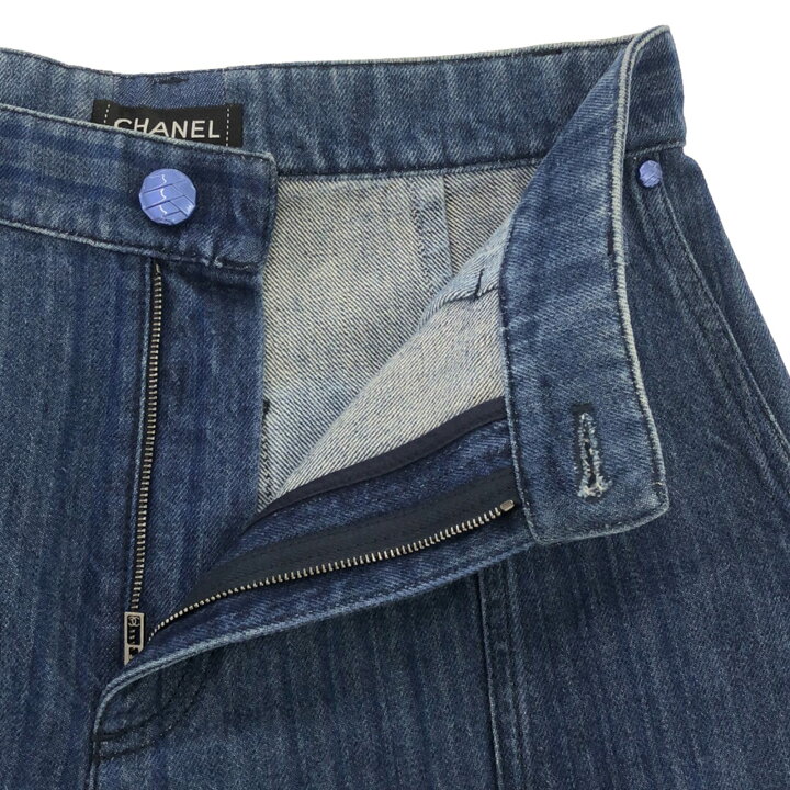 楽天市場】シャネル CHANEL デニム ワイドパンツ デニムパンツ 衣料品 