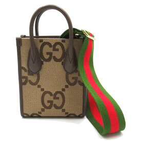 グッチ GUCCI ジャンボGG ミニ トートバッグ 2wayショルダーバッグ バッグ GGキャンバス レディース ブラウン系 699406 【中古】