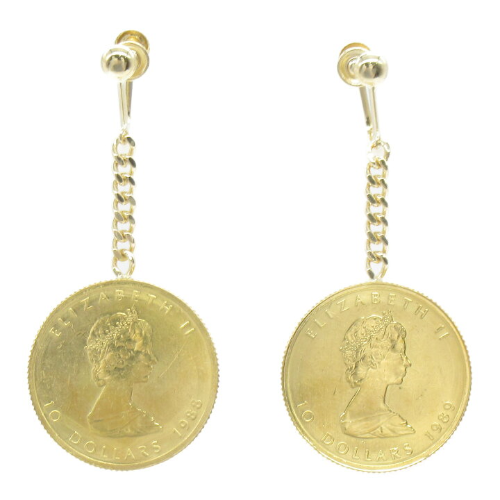 楽天市場】ジュエリー JEWELRY コイン イヤリング イヤリング 