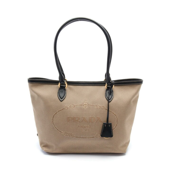 楽天市場】プラダ PRADA LOGO JACQUARD ロゴジャガード トートバッグ 