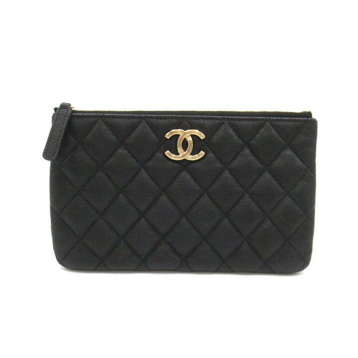 楽天市場】シャネル CHANEL ポーチ ポーチ バッグ キャビアスキン(グレ 