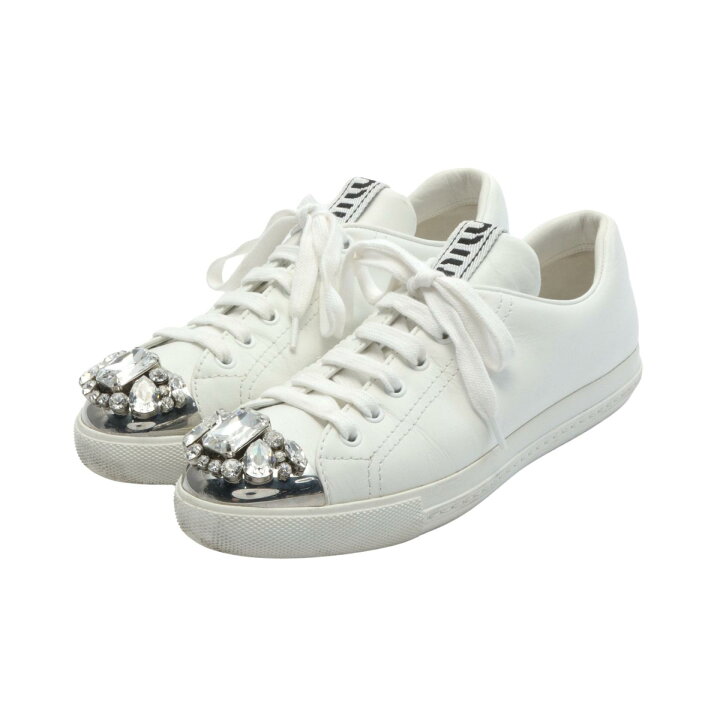 楽天市場】ミュウ ミュウ Miu Miu スニーカー 靴 レザー メタル 