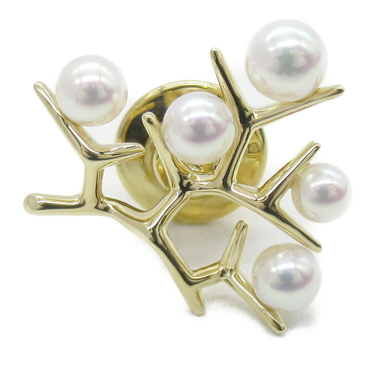 MIKIMOTO ミキモト K18WG ホワイトゴールド 幸福の木 ブローチ パール