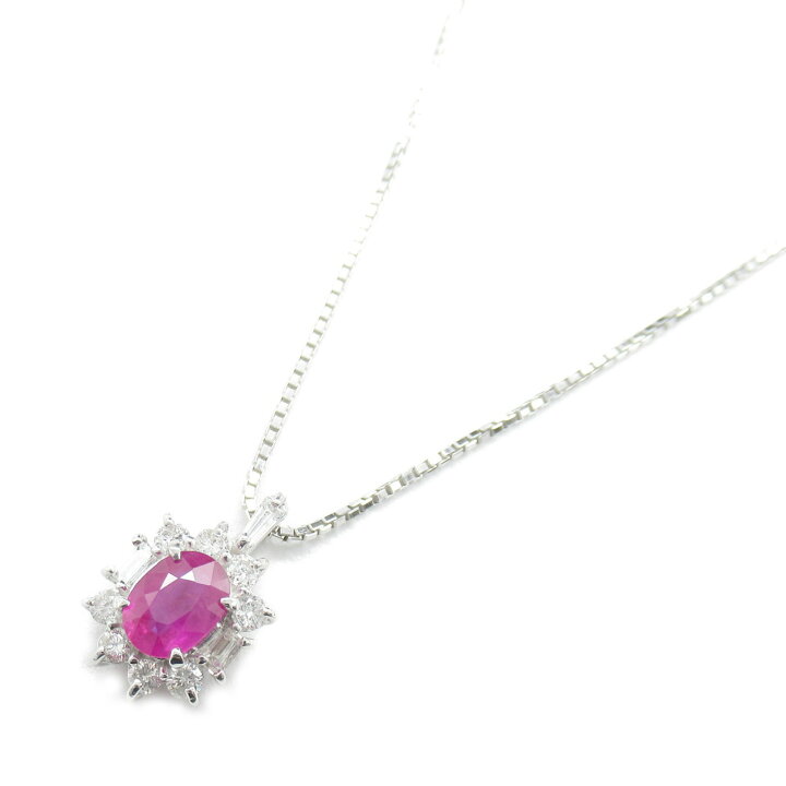 楽天市場】ジュエリー JEWELRY ルビー ダイヤモンド ネックレス 