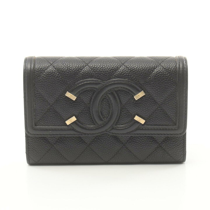 楽天市場】シャネル CHANEL CCフィリグリー マトラッセ 二つ折り財布 