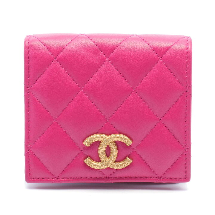 楽天市場】シャネル CHANEL マトラッセ ココマーク 二つ折り財布 財布 