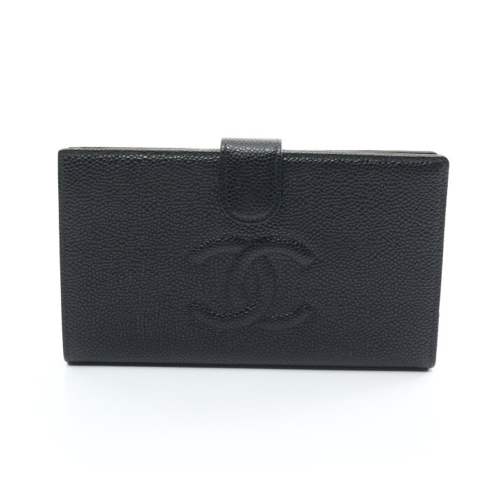 楽天市場】シャネル CHANEL ココマーク 二つ折り長財布 財布 キャビア 