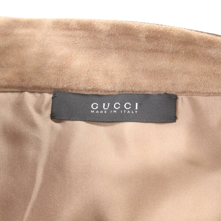 楽天市場】グッチ GUCCI スカート 衣料品 ボトムス スウェード レザー  