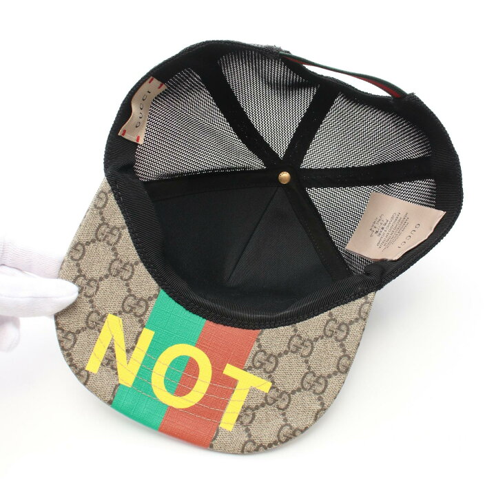 楽天市場】グッチ GUCCI FAKE NOT GGスプリーム キャップ 帽子 PVC  