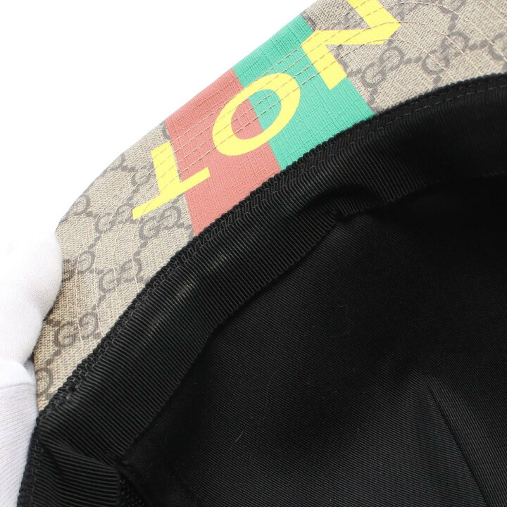 楽天市場】グッチ GUCCI FAKE NOT GGスプリーム キャップ 帽子 PVC  