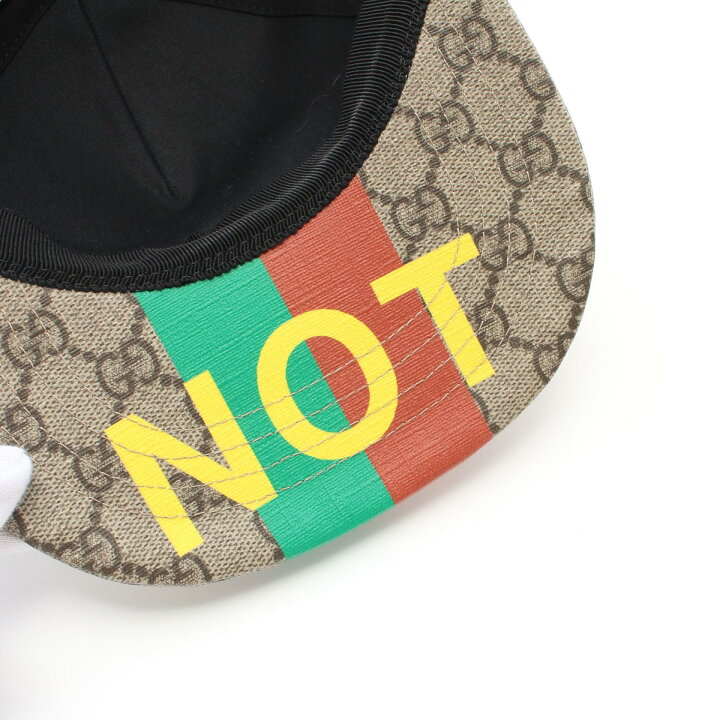 楽天市場】グッチ GUCCI FAKE NOT GGスプリーム キャップ 帽子 PVC  