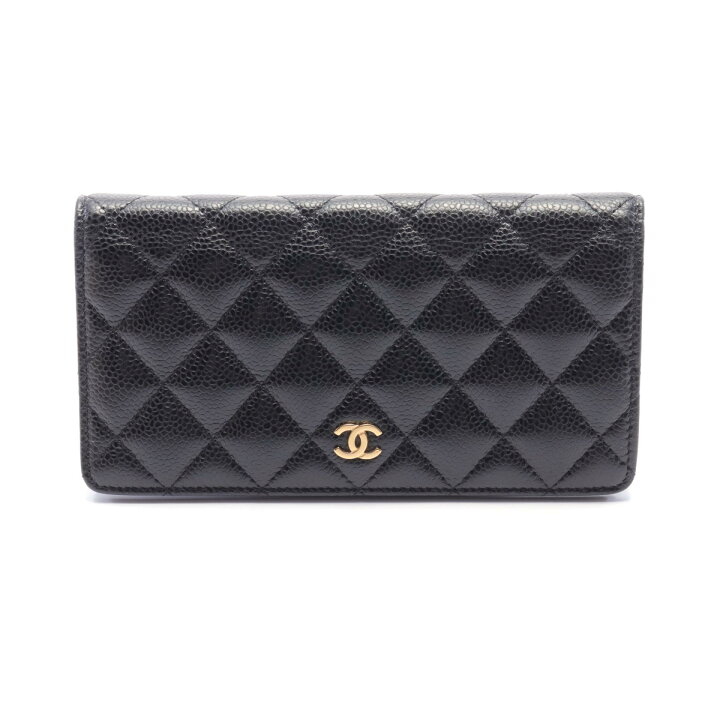 楽天市場】シャネル CHANEL マトラッセ 二つ折り長財布 財布 キャビア 