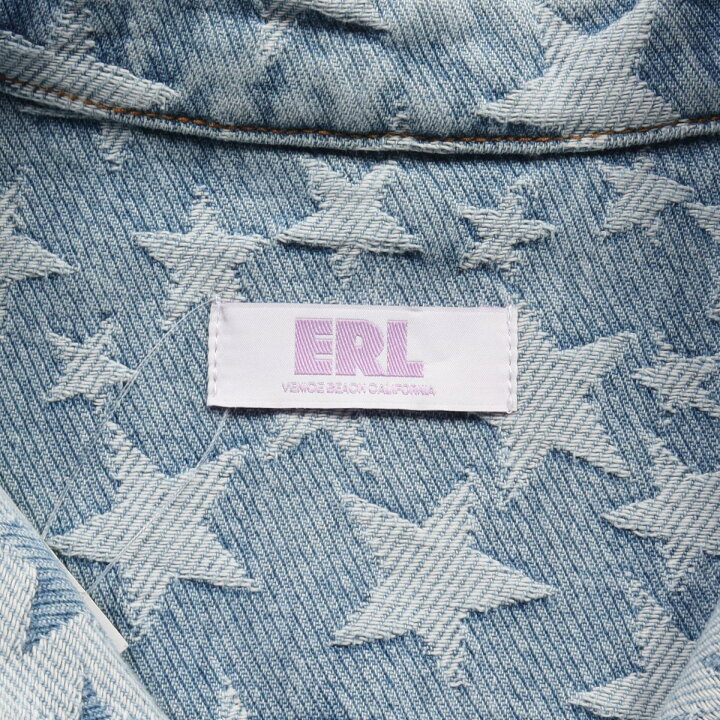 楽天市場】イーアールエル ERL スターパターンデニムシャツ 衣料品 