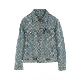 ルイ・ヴィトン LOUIS VUITTON × Supreme モノグラムジャカード デニムジャケット 衣料品 アウター コットン メンズ ブルー系 HDA91WALL 【中古】