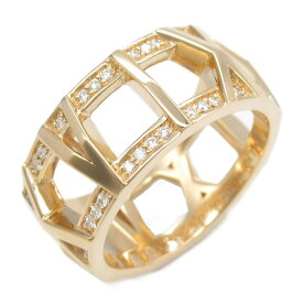 ≪全品5％OFFクーポン＆まとめ買い10%OFF≫ティファニー TIFFANY＆CO アトラス Xオープン ダイヤ リング リング・指輪 ジュエリー K18PG（ピンクゴールド） ダイヤモンド レディース クリア系 【中古】