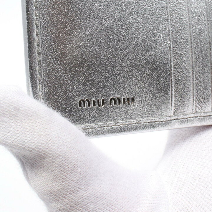 楽天市場】ミュウ ミュウ Miu Miu MATELASSE マテラッセ 二つ折り財布  