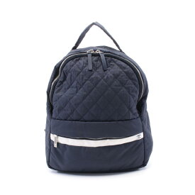 《全品5%クーポン×P2倍》まとめ買い10%OFF｜シャネル CHANEL マトラッセ リュックサック バックパック バッグ ナイロン レザー レディース ネイビー系 / ホワイト系 【中古】