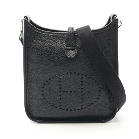 ≪全品5％OFFクーポン＆まとめ買い10%OFF≫エルメス HERMES エヴリンTPM ショルダーバッグ バッグ レザー トリヨンクレマンス トリヨンクレマンス レディース ブラック系 【中古】