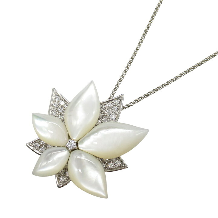楽天市場】ジュエリー JEWELRY シェル ダイヤモンド ネックレス 