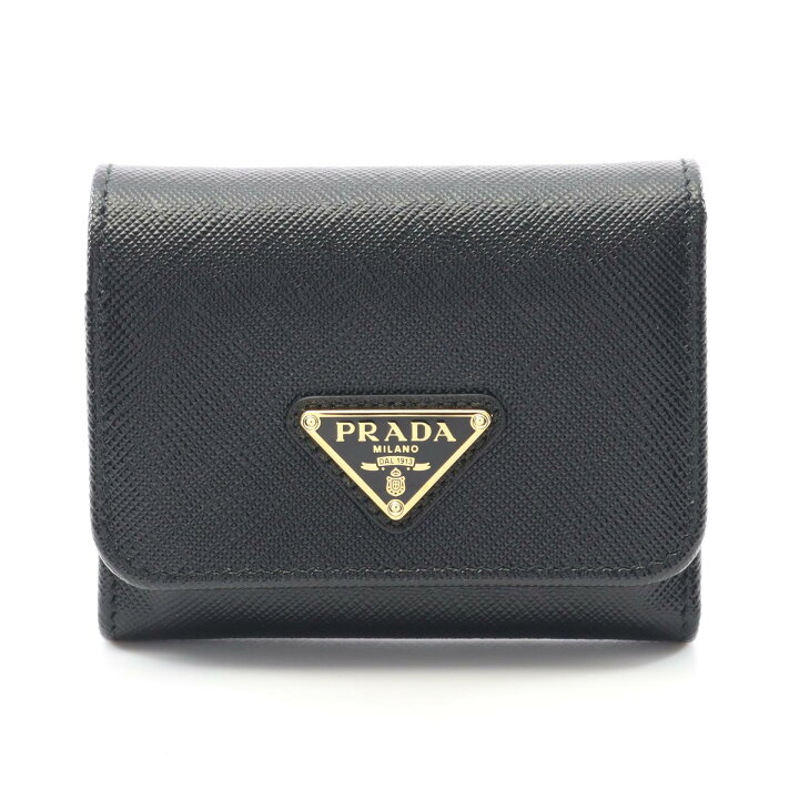 楽天市場】プラダ PRADA サフィアーノトライアングル 三つ折り財布  